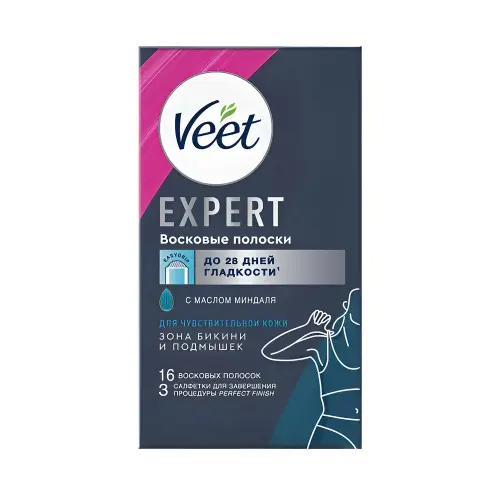 VEET Expert Восковые полоски для чувст/кожи (линия бикини и область подмышек)