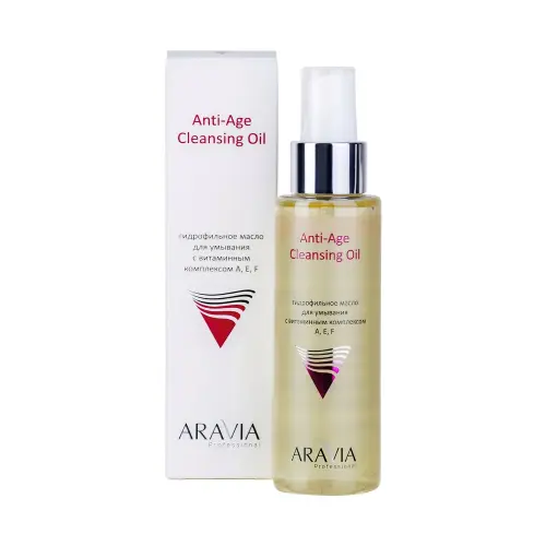 ARAVIA Professional Гидрофильное масло для умывания с витаминным комплексом А,Е,F Anti-Age Cleansing Oil, 110 мл