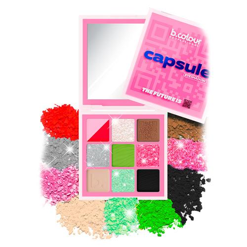 7DAYS B.COLOUR PRO CAPSULE Палетка теней для век / 04 Tomorrowland, 9 шт х 1 г