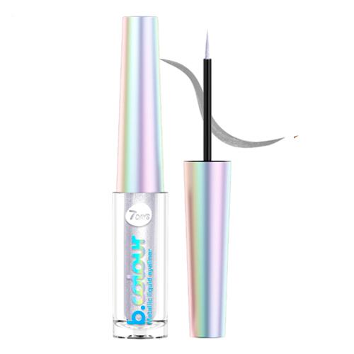 7DAYS B.COLOUR Жидкая подводка для глаз с эффектом металлик / 06 Silver, 3,3 мл