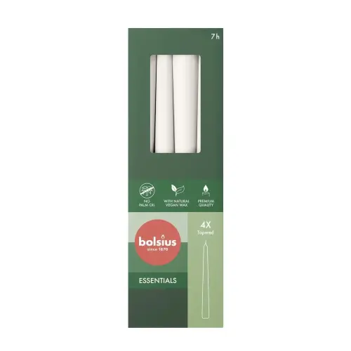 Bolsius Парафиновые свечи Tapered candles 245/24 bx4 CWE