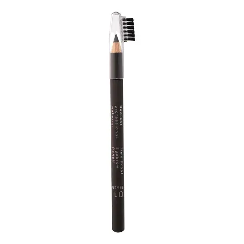 RADIANT  TIME PROOF EYEBROW PENCIL No 1 - BLACK Карандаш для бровей Time Proof Eyebrow Pencil, т. 1 черный