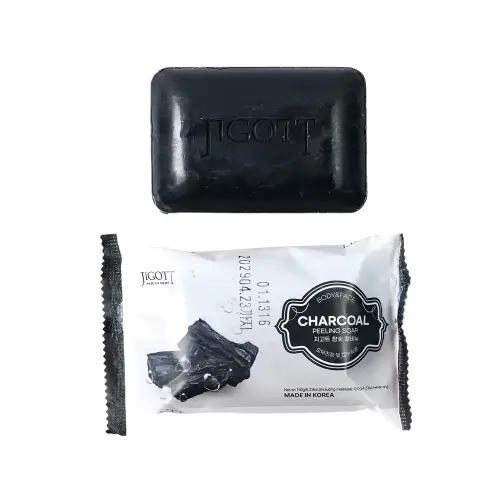 Jigott очищающее мыло  Charcoal Peeling Soap
