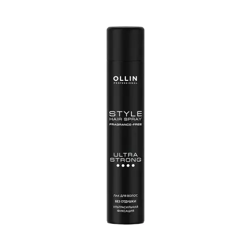 OLLIN Professional/ OLLIN STYLE Лак для волос ультрасильной фиксации без отдушки 400мл