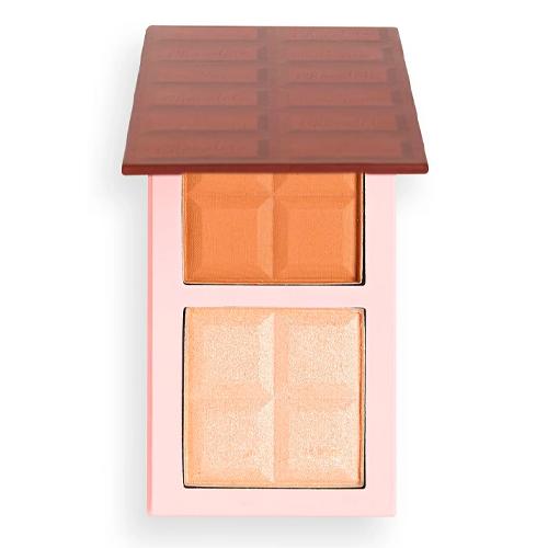 I HEART ЛИЦО  ПАЛЕТКА ДЛЯ КОНТУРИРОВАНИЯ: БРОНЗЕР И ХАЙЛАЙТЕР  CHOCOLATE CONTOUR BAR  Light
