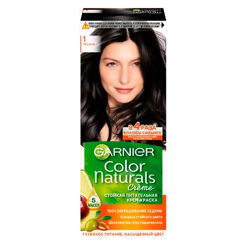 Garnier Стойкая питательная крем-краска для волос Color Naturals, оттенок 1, Черный
