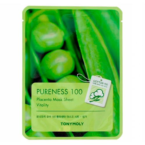 Tony Moly Маска для лица PURENESS 100 PLACENTA MASK SHEET2