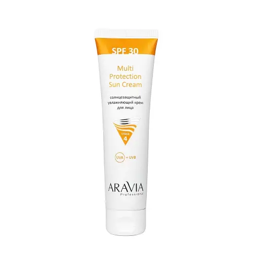 ARAVIA Professional Солнцезащитный увлажняющий крем для лица Multi Protection Sun Cream SPF 30, 100 мл