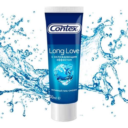 Contex гель-смазка для интимного применения Long Love (с охлаждающим эффектом), 30 мл