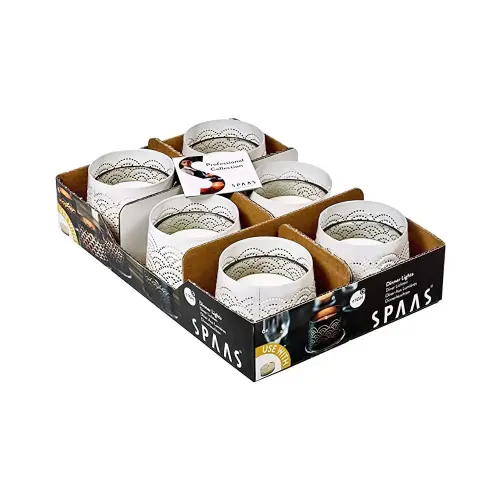 SPAAS Свеча  декоративная без аромата Dinner light white+maxi 6 шт