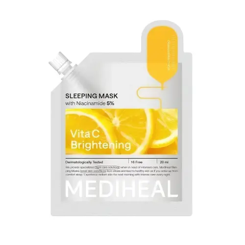 MEDIHEAL VITA C BRIGHTENING SLEEPING MASK  Ночная осветляющая маска  20 мл