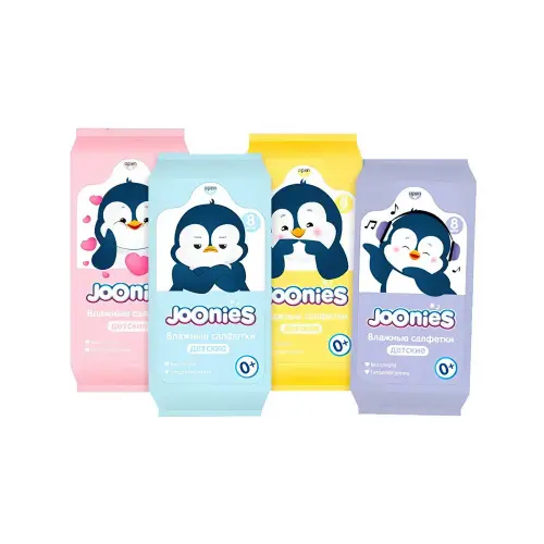 JOONIES Детские влажные салфетки МИНИ 8 шт
