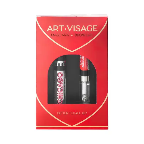 Art Visage Набор подарочный (Тушь черная CHICAGO, Гель для бровей и ресниц Супер фиксация )