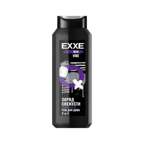 EXXE MEN 2в1 Увлажняющий VIBE Гель для душа, 400 мл