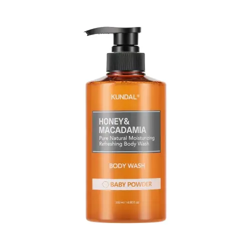 Kundal Гель для душа: HONEY & MACADAMIA PURE BODY WASH 500ML - BABY POWDER
