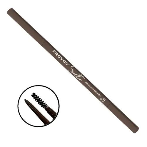 PROVOC SVELTE Precision Tip Brow Pen 01 Brun Ультратонкий карандаш для бровей SVL01