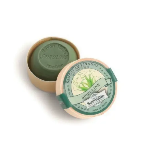 WOODEN BOX SOAP OC SPIRULINE Мыло со спирулиной 100гр