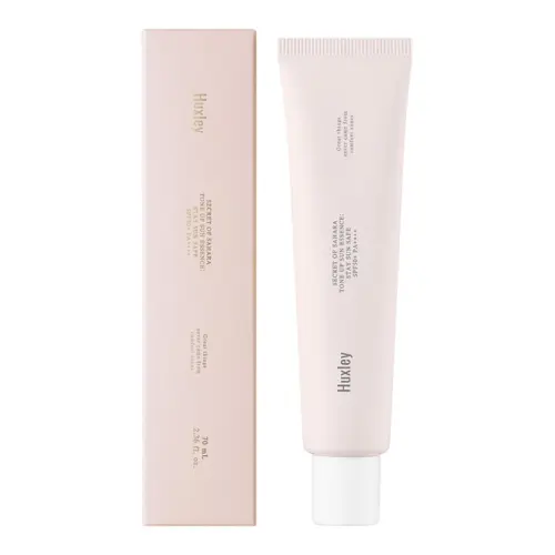 HUXLEY TONE UP SUN ESSENCE STAY SUN SAFE 02 TERRA PEACH Увлажняющая солнцезащитная эссенция 70 мл