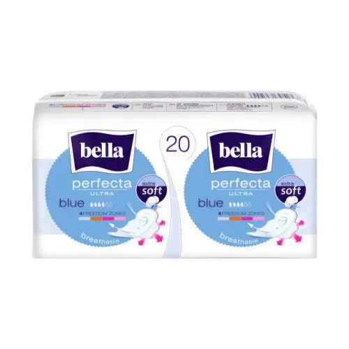 Bella Прокладки ж/впит.многосл.с фикс.клеев.слоем Perfecta ULTRA BLUE, 20 шт. в п/у