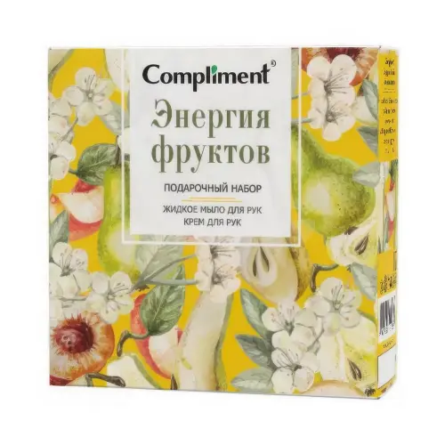 Compliment Энергия фруктов (Жидкое мыло для рук, 320 мл + Крем для рук, 100 мл)