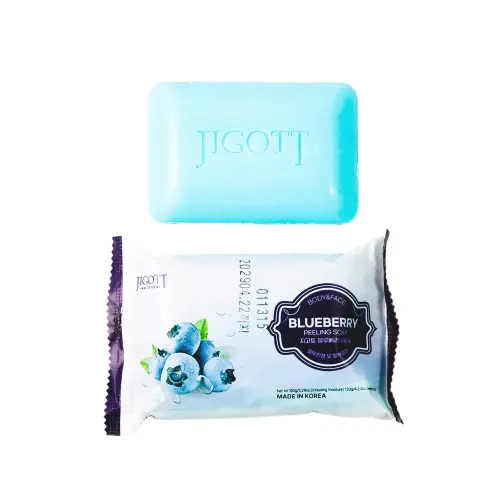 Jigott очищающее мыло  Blueberry Peeling Soap