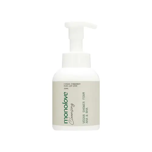 MONOLOVE vegan gенка д/душа глубоко очищ. (AHA&BHA), 350мл
