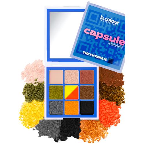 7DAYS B.COLOUR PRO CAPSULE Палетка теней для век / 03 X Vision, 9 шт х 1 г