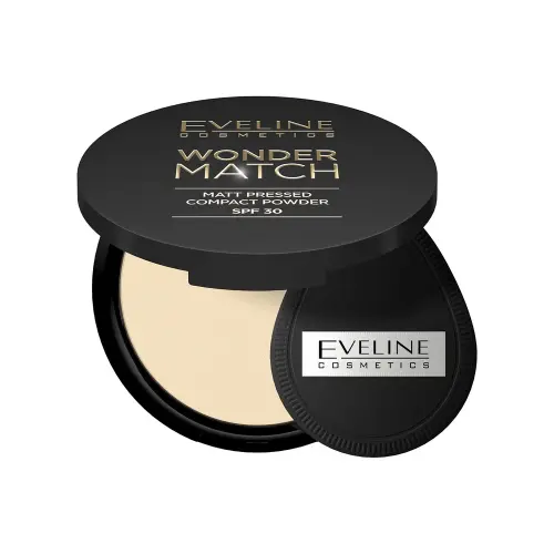 Eveline КОМПАКТНАЯ МАТИРУЮЩАЯ ПУДРА С SPF30 01 LIGHT BEIGE WONDER MATCH, 8гр