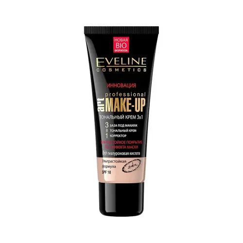 Eveline ТОНАЛЬНЫЙ КРЕМ 3в1 - ПАСТЕЛЬНЫЙ Art PROFESSIONAL MAKE-UP, 30мл