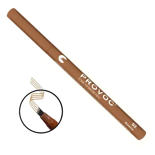 PROVOC FORK Tip Eyebrows Pen 02 Brownie Ультратонкий карандаш для бровей FRK02