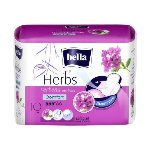 Bella Традиционные прокладки Herbs Verbena Comfort 10шт. в полиэт.уп.(вербена)