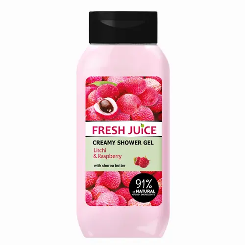 Fresh Juice Крем - гель для душа Litchi & Raspberry, 400 мл
