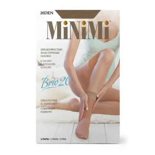 Носки жен. Minimi calz. BRIO 20 Mini BRIO 20 носки (2 пары) Caramello 0