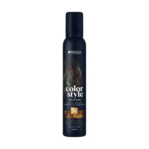 INDOLA Color Style Mousse Light Brown Hazel Оттеночный мусс для укладки волос Светлый Коричневый Ореховый 200мл