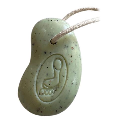 GREEN TEA-PEPPERMINT 100g Скраб для ног на веревке, Зеленый чай-мята+семена киви