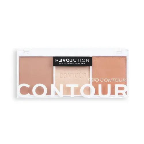 RELOVEREVOLUTION ПАЛЕТКА БРОНЗЕР, ХАЙЛАЙТЕР И РУМЯНА CONTOUR TRIO CONTOUR Baked Sugar