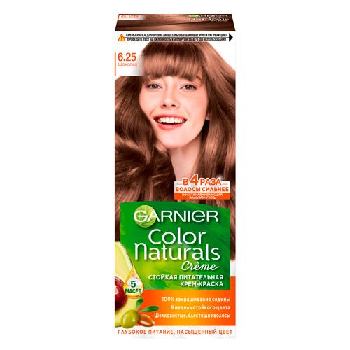 Garnier Стойкая питательная крем-краска для волос Color Naturals, оттенок 6.25, Шоколад