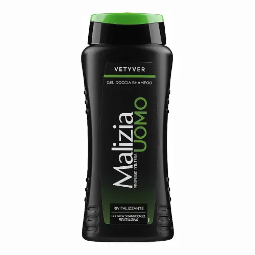 MALIZIA Гель-шампунь для душа  UOMO SHOWER SHAMPOO GEL VETYVER 250 ML