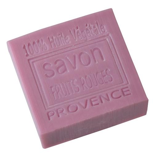 RED FRUITS, with sweet almond oil Square 100g Мыло КРАСНЫЕ ФРУКТЫ с маслом сладкого миндаля