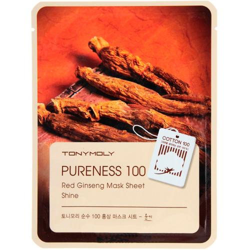 Tony Moly Маска для лица PURENESS 100 RED GINSENG MASK SHEET2
