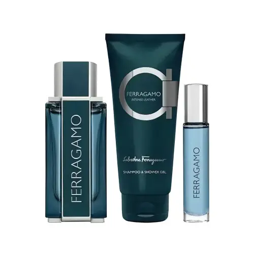 SALVATORE FERRAGAMO F.INT/SPRING KIT 100ML EDP + PS 15ML + 100ML SSG - Набор  Intense Spring Kit: EDP 100 мл + парфюм-спрей 15 мл + гель для душа 100 мл (M)