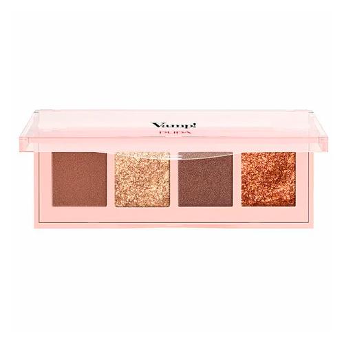 PUPA Палетка теней VAMP! 4 EYESHADOWS PALETTE тон 002 Золото и бронза