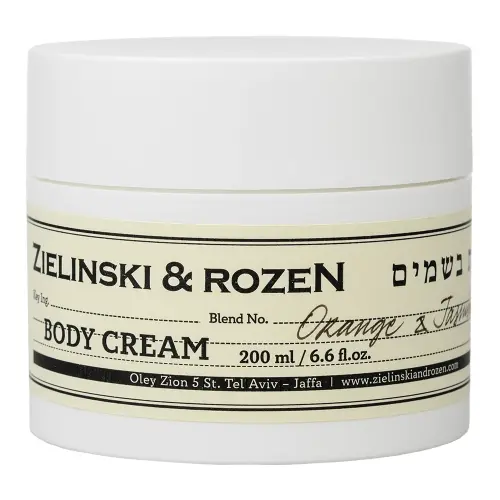 Zielinski & Rozen  Body cream in a jar of Orange, Jasmine, Vanilla   Крем для тела в банке Апельсин, Жасмин, Ваниль 200мл