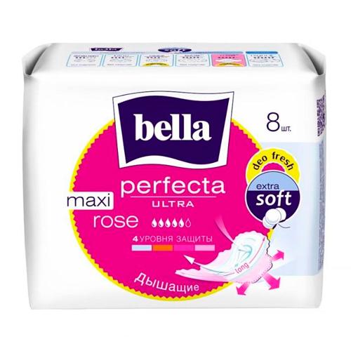 Bella Прокладки  Perfecta Ultra: Maxi Rose Deo Fresh Супертонкие 8 шт
