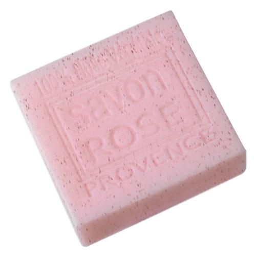ROSE + exfoliating, with sweet almond oil Square 100g Мыло РОЗА + пилинг крем с маслом сладкого миндаля