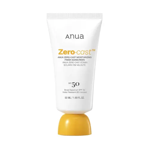 ANUA ZERO-CAST MOISTURIZING FINISH SUNSCREEN Увлажняющий солнцезащитный крем 50ml
