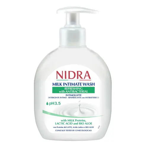 NIDRA  Молочко для интимной гигиены Refreshing Свежесть с дозатором MILK IINTIMATE WASH REFRESHIING ANTIBACT 300ML