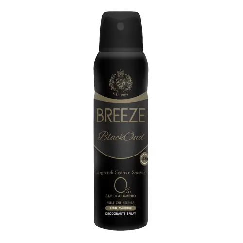 BREEZE Дезодорант-спрей  MEN DEODARANT SPRAY BLACK OUD 150ML