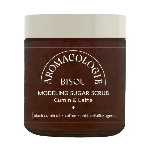 BISOU Aromacologie Скраб для тела Моделирующий с черным тмином и латте, 250 ml
