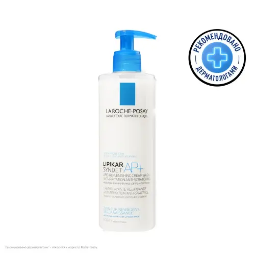 LA ROCHE-POSAY LIPIKAR Syndet AP+ Липидовосстанавливающий очищающий крем-гель для лица и тела, 400 мл